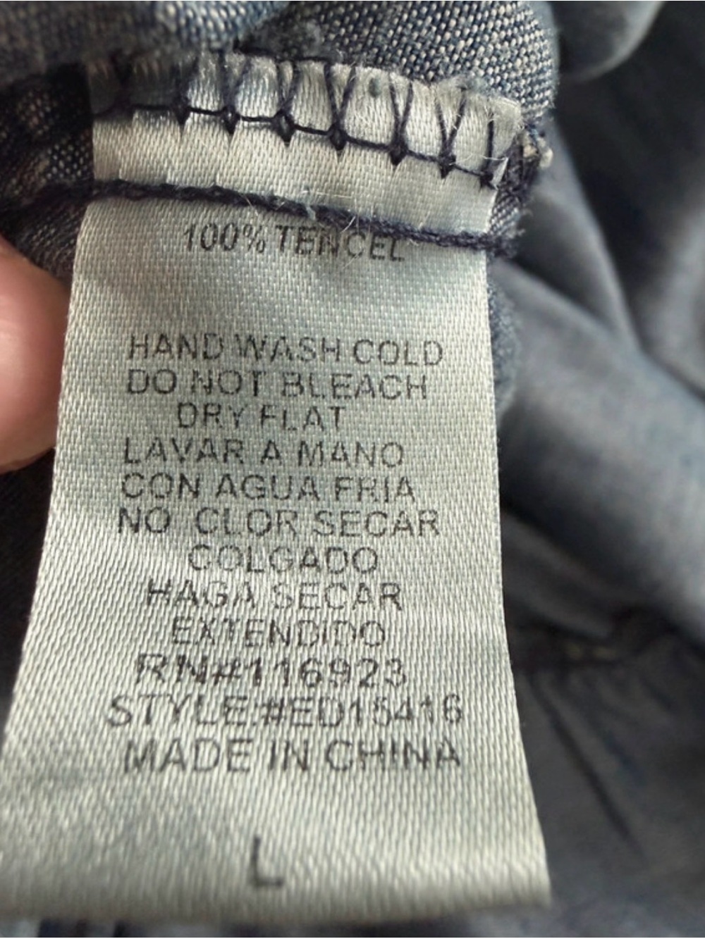 Easel Denim Tiered Shirt Dress - Picture 7 of 9